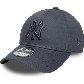 Gorra curva gris oscuro ajustable con logo gris oscuro 9FORTY League Essential de New York Yankees MLB de New Era