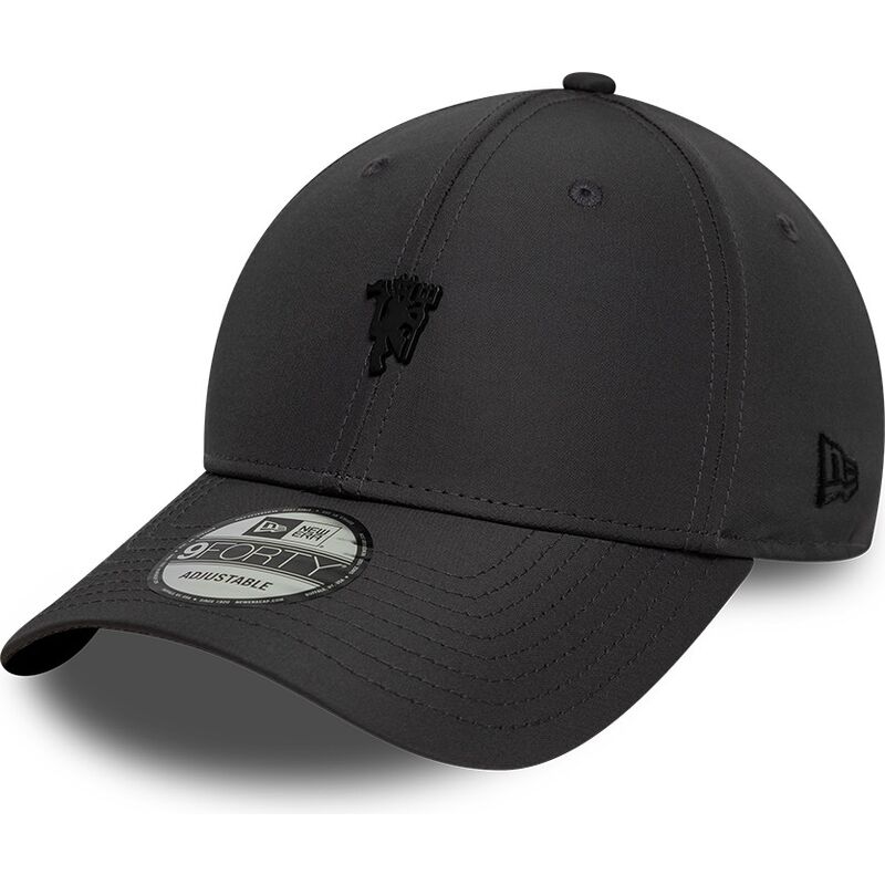 gorra-curva-gris-oscuro-ajustable-con-logo-negro-9forty-metal-de-manchester-united-football-club-premier-league-de-new-era gorra-curva-gris-oscuro-ajustable-con-logo-negro-9forty-metal-de-manchester-united-football-club-premier-league-de-new-era