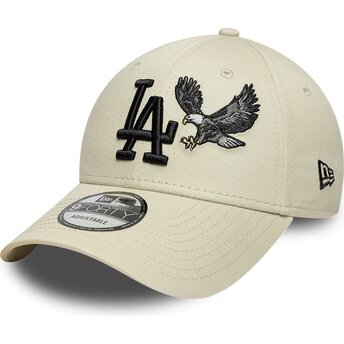 Gorra curva beige ajustable con logo negro 9FORTY Outdoor Icon de Los Angeles Dodgers MLB de New Era