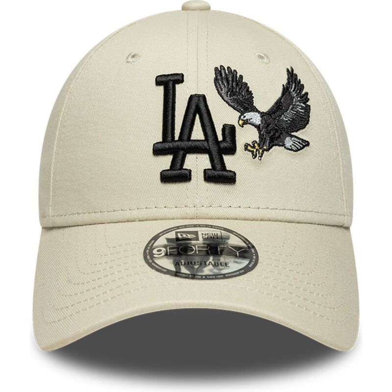 gorra-curva-beige-ajustable-con-logo-negro-9forty-outdoor-icon-de-los-angeles-dodgers-mlb-de-new-era