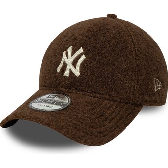 Gorra curva marrón snapback 9FORTY Winter Borg de New York Yankees MLB de New Era