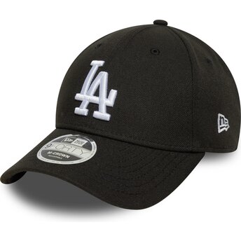 Gorra curva negra snapback 9FORTY M-Crown de Los Angeles Dodgers MLB de New Era