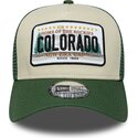 gorra-trucker-verde-y-beige-a-frame-license-plate-de-colorado-de-new-era