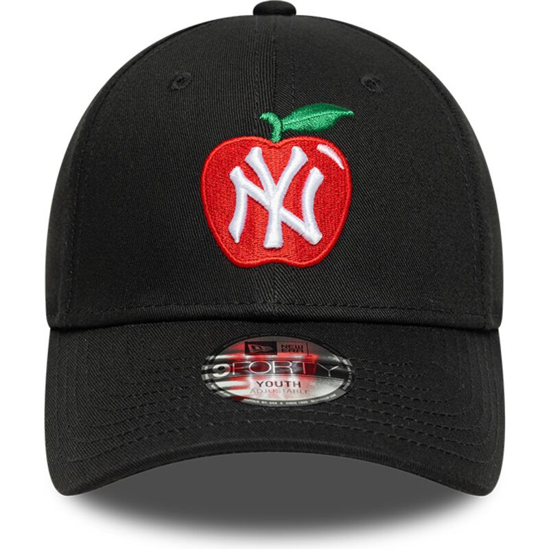 gorra-curva-negra-ajustable-para-nino-9forty-fruit-icon-apple-de-new-york-yankees-mlb-de-new-era
