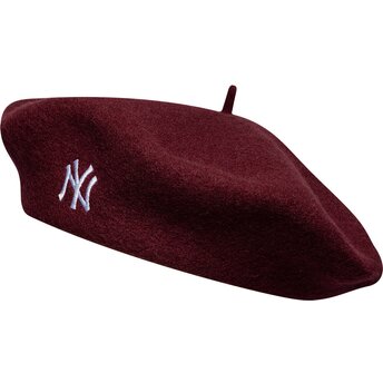 Boina granate roja Wool Script de New York Yankees MLB de New Era