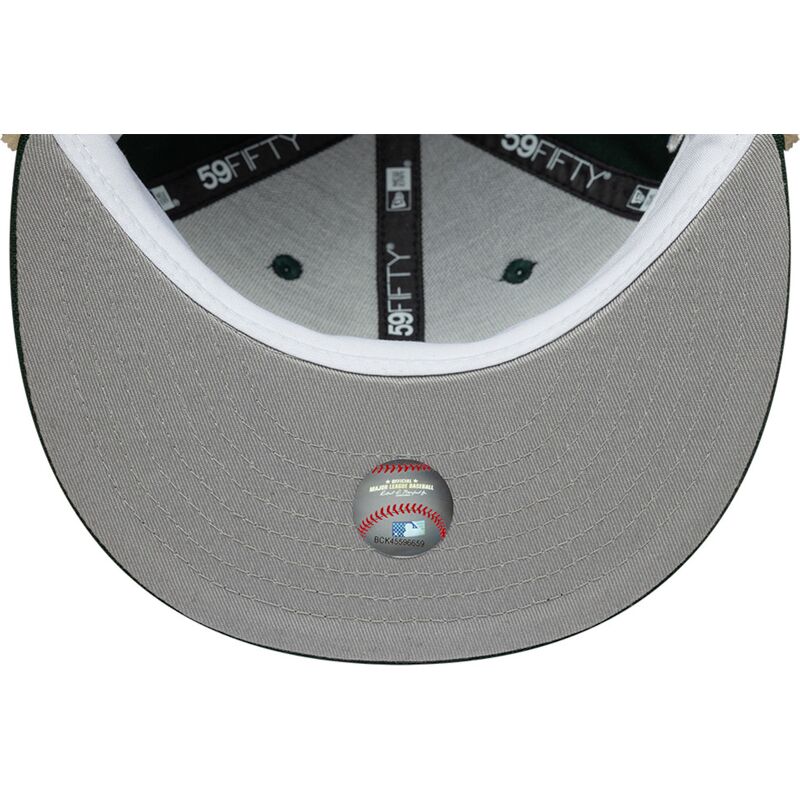gorra-plana-verde-ajustada-59fifty-dogear-world-series-de-oakland-athletics-mlb-de-new-era