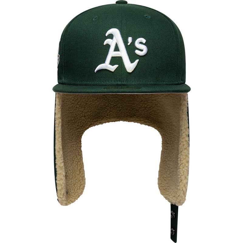 gorra-plana-verde-ajustada-59fifty-dogear-world-series-de-oakland-athletics-mlb-de-new-era