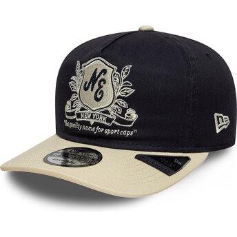 Gorra curva azul marino y beige ajustable 19TWENTY Washed Graphic de New Era