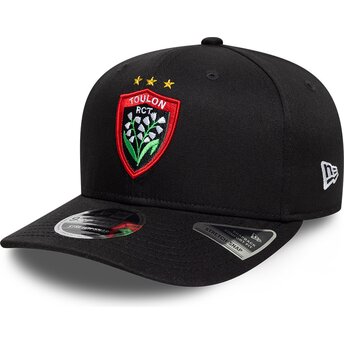 Gorra curva negra snapback 9SEVENTY Stretch Snap Lily de Rugby Club Toulonnais French Rugby Federation FFR de New Era
