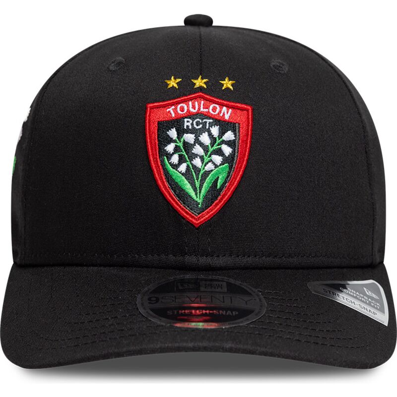 gorra-curva-negra-snapback-9seventy-stretch-snap-lily-de-rugby-club-toulonnais-french-rugby-federation-ffr-de-new-era