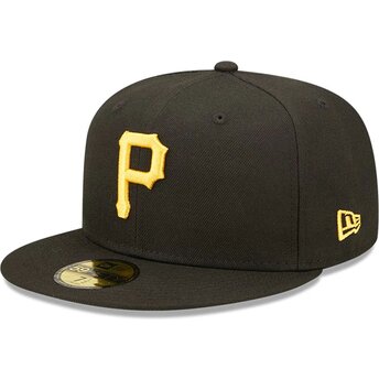 Gorra plana negra ajustada 59FIFTY AC Perf de Pittsburgh Pirates MLB de New Era