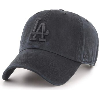 Gorra curva negra ajustable con logo negro Clean Up Tonal de Los Angeles Dodgers MLB de 47 Brand