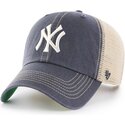 gorra-trucker-gris-y-beige-clean-up-trawler-vintage-navy-de-new-york-yankees-mlb-de-47-brand