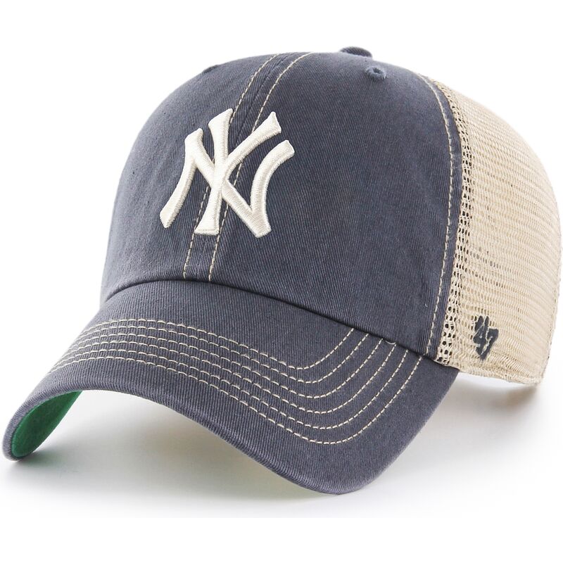 gorra-trucker-gris-y-beige-clean-up-trawler-vintage-navy-de-new-york-yankees-mlb-de-47-brand
