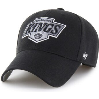 Gorra curva negra ajustable MVP Essential de Los Angeles Kings NHL de 47 Brand