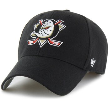 Gorra curva negra ajustable MVP Essential de Anaheim Ducks NHL de 47 Brand