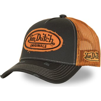 Gorra trucker negra y naranja URB05 de Von Dutch