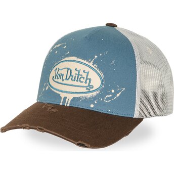 Gorra trucker azul y marrón TAG01 de Von Dutch