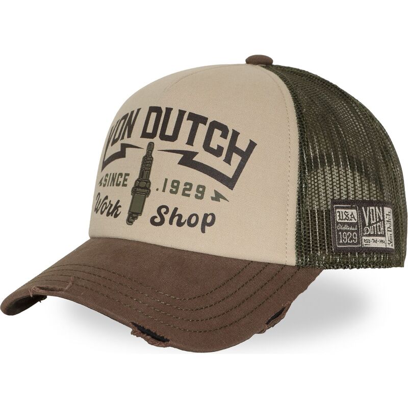 gorra-trucker-marron-y-verde-crew40-de-von-dutch