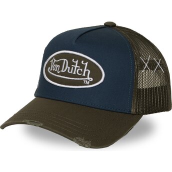 Gorra trucker azul marino y verde USED 14 de Von Dutch