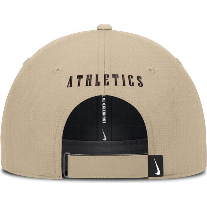 gorra-curva-beige-ajustable-con-logo-marron-structured-uv-poly-ripstop-de-oakland-athletics-mlb-de-nike