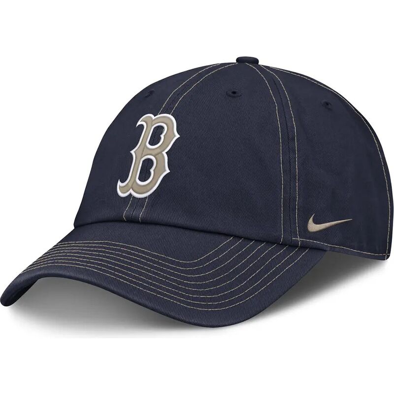 gorra-curva-azul-marino-ajustable-con-logo-beige-fathers-day-club-unstructured-organic-cotton-de-boston-red-sox-mlb-de-nike