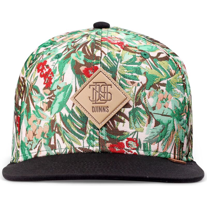 gorra-plana-verde-y-negra-snapback-woven-jungle-de-djinns