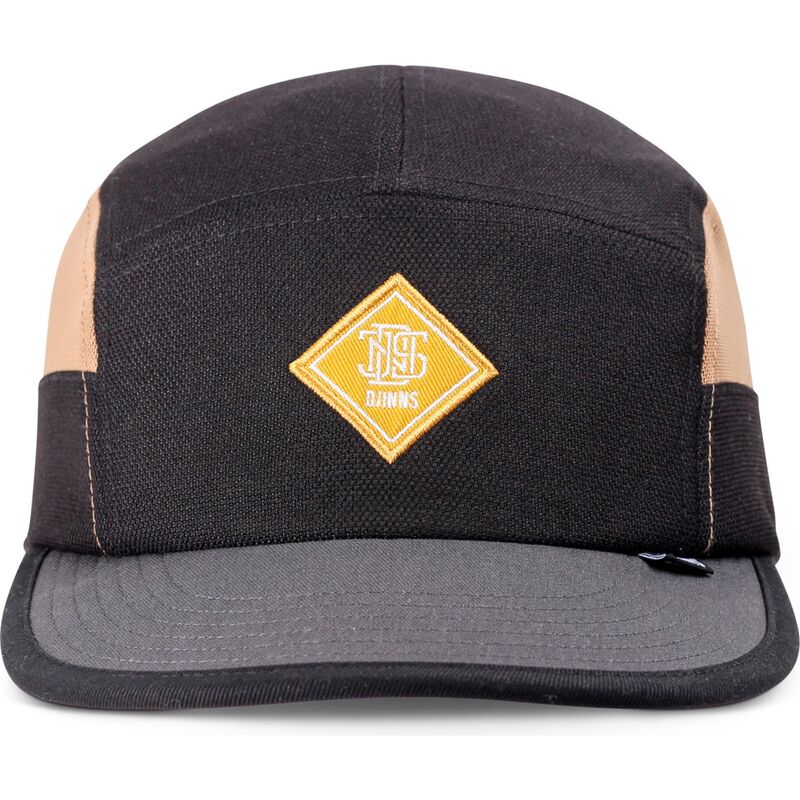 gorra-curva-negra-y-beige-ajustable-soft-finefine-mesh-de-djinns