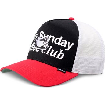 Gorra trucker negra y roja HFT Guy in a Cup de Djinns