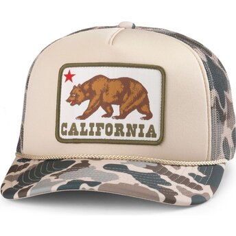 Gorra trucker camuflaje y beige Mallard Foamy de California Bear de American Needle