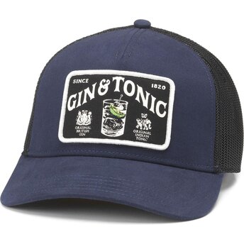 Gorra trucker azul marino y negra Archive Valin de Gin and tonic Cocktails de American Needle