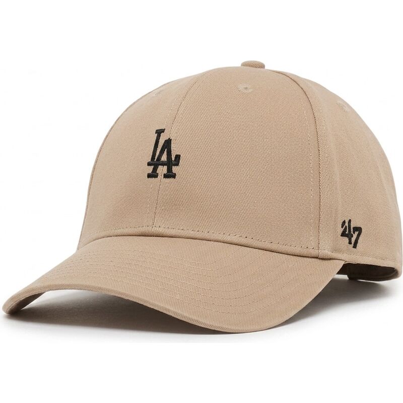 gorra-curva-beige-ajustable-con-logo-negro-mvp-base-runner-legend-de-los-angeles-dodgers-mlb-de-47-brand