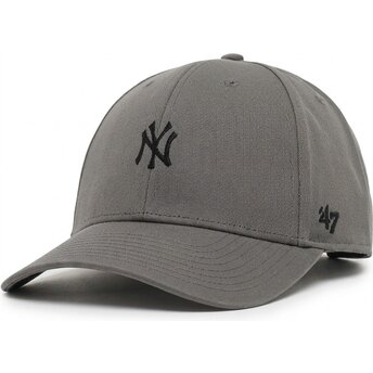 Gorra curva gris ajustable con logo negro MVP Base Runner Legend de New York Yankees MLB de 47 Brand