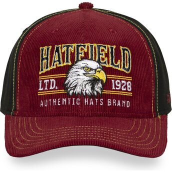 Gorra curva roja y negra snapback PCS EAG de Hatfield