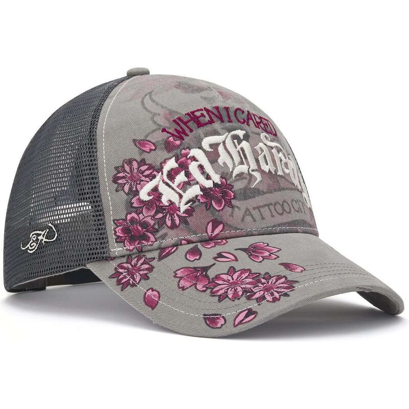 gorra-trucker-gris-floral-tattoo-city-vintage-wash-de-ed-hardy
