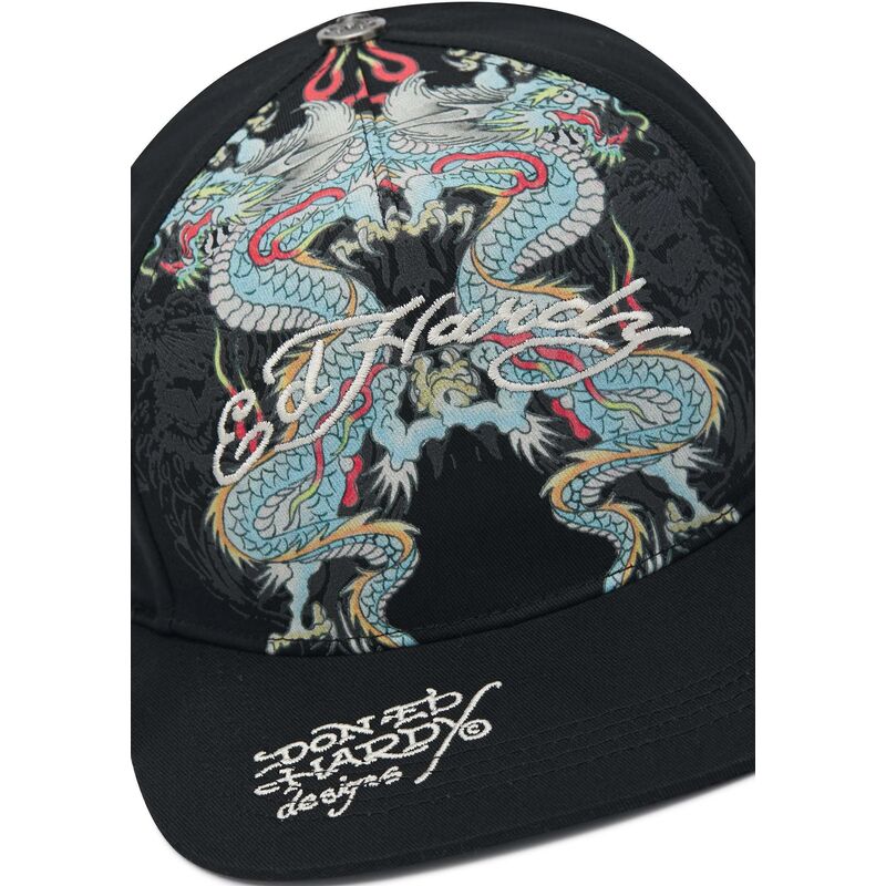 gorra-plana-negra-snapback-battle-dragon-de-ed-hardy