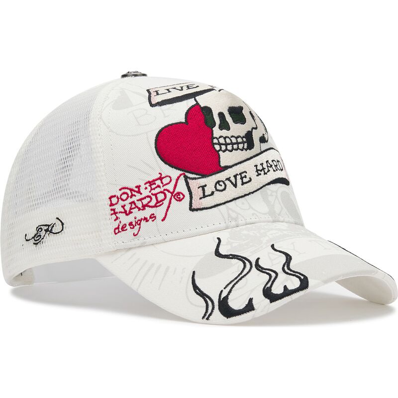 gorra-trucker-blanca-live-fast-love-hard-de-ed-hardy gorra-trucker-blanca-live-fast-love-hard-de-ed-hardy