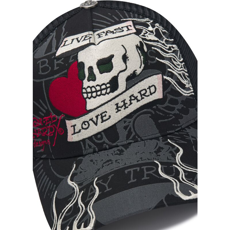 gorra-trucker-negra-live-fast-love-hard-de-ed-hardy