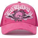 gorra-trucker-rosa-flaming-gothic-skull-washed-de-ed-hardy