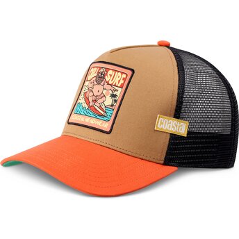Gorra trucker marrón y naranja HFT Chill Surf de Coastal