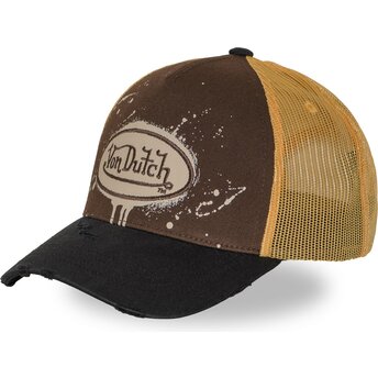 Gorra trucker marrón, amarilla y negra TAG03 de Von Dutch