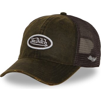 Gorra trucker marrón y granate MAC17 de Von Dutch