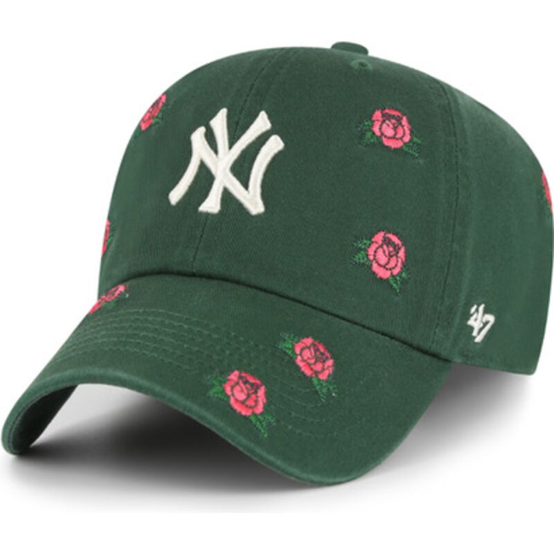gorra-curva-verde-ajustable-clean-up-scatter-de-new-york-yankees-mlb-de-47-brand