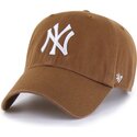 gorra-curva-marron-ajustable-clean-up-pinecone-de-new-york-yankees-mlb-de-47-brand