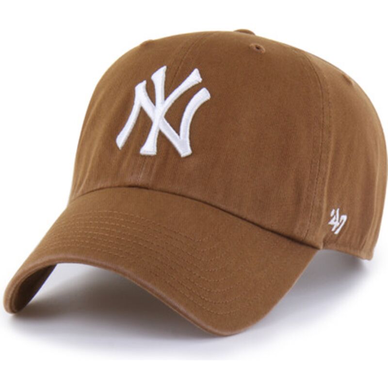 gorra-curva-marron-ajustable-clean-up-pinecone-de-new-york-yankees-mlb-de-47-brand