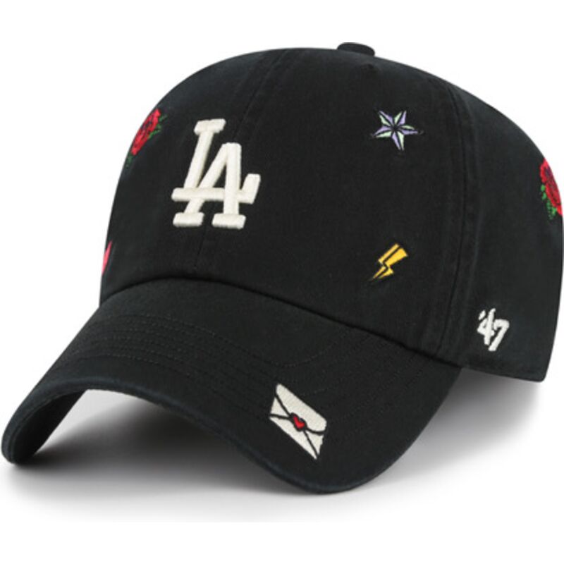 gorra-curva-negra-ajustable-clean-up-multi-scatter-de-los-angeles-dodgers-mlb-de-47-brand