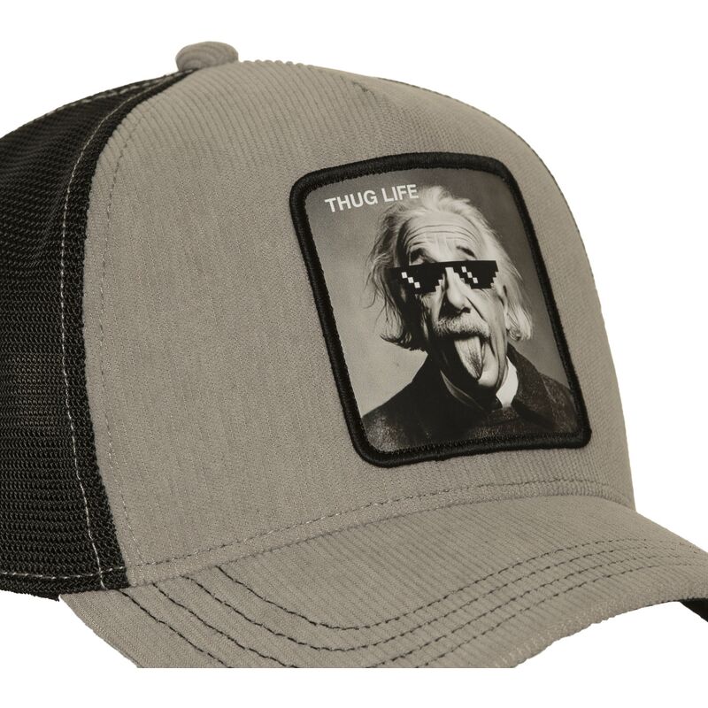 gorra-trucker-gris-y-negra-albert-einstein-thug-life-art1-thug-famous-de-capslab gorra-trucker-gris-y-negra-albert-einstein-thug-life-art1-thug-famous-de-capslab