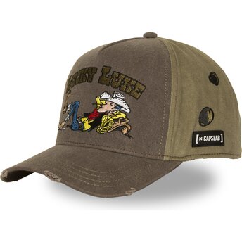 Gorra curva marrón y verde snapback Lucky Luke LCK4 LUC de Capslab