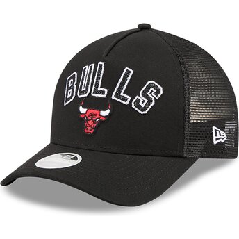 Gorra trucker negra 9FORTY M-Crown A Frame Pomp de Chicago Bulls NBA de New Era