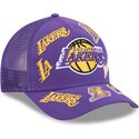 gorra-trucker-violeta-9forty-m-crown-a-frame-all-over-de-los-angeles-lakers-nba-de-new-era
